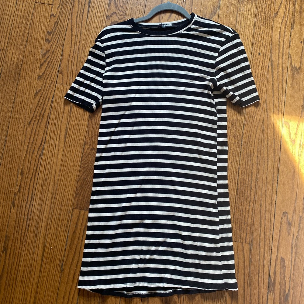 Black and ivory reformation mini dress